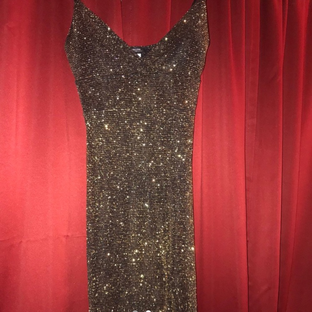 Golden glitter dress